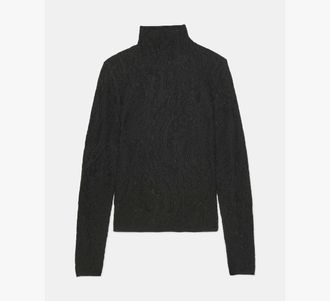 Kate Spade New York Lace Knit Turtleneck Top