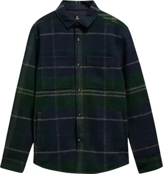 Barbour Woodlane Brushed Check Overshirt - Jackets - Hombre - Azul - L