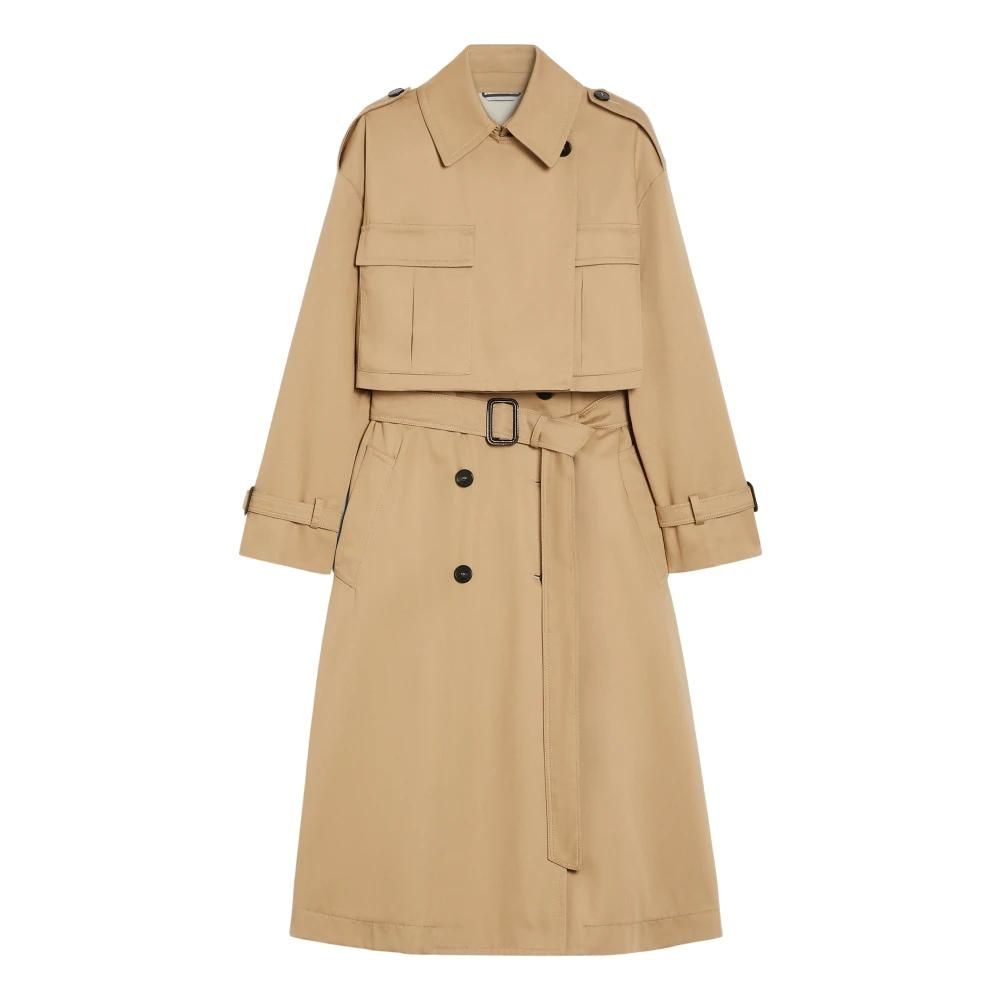 Max Mara Trench Coats, female, Beige, Size: XS Trench Coat