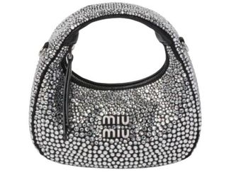 Miu Miu Crystal Embellished Raso Starlight Mini Hobo Bag