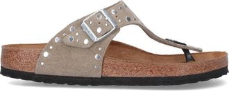 Birkenstock Two-Strap Beige Sandals With Adjustable Buckles