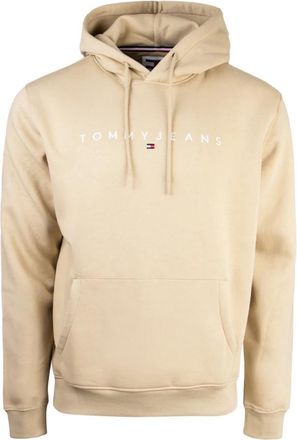 Tommy Hilfiger Heren Logo Hoodie Elegant Comfort - Heren - Hoodies - Beige - 2XL - Hoodies & sweatvesten