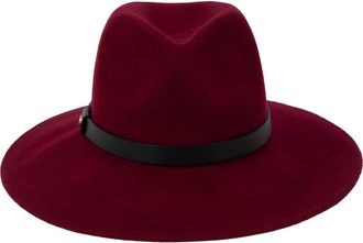 AllSaints Felted Wool Fedora in Cherry Oak at Nordstrom