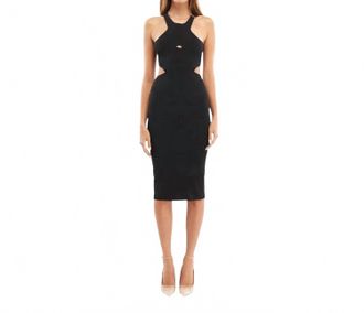 Mother of All Devon Knit Cutout Midi Dress In Black