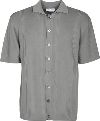 Daniele Fiesoli Overhemden, Heren, Grijs, S, Short Sleeve Shirt