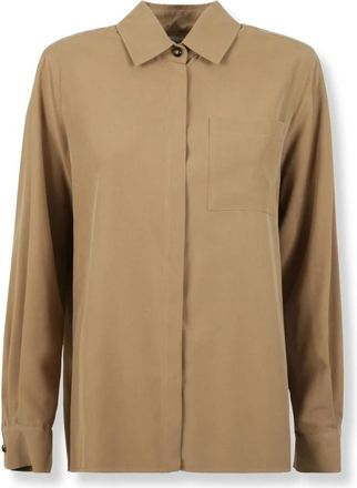 Max Mara Camicia Mxmsiamese - Dames - Overhemden - Bruin - XS - Overhemden