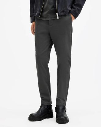 AllSaints Cotton Walde Skinny Fit Chino Trousers, Size: 38