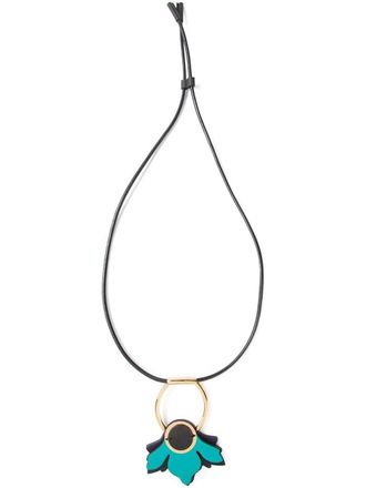Marni flower pendant necklace - Nero