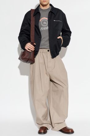 Marni T-shirt With Logo, Mens, Grey