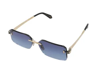 Bulgari BV40108U Rimless Gold-Tone Sunglasses - Blue
