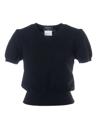 Chanel T-shirt in cashmere 1995 - Nero