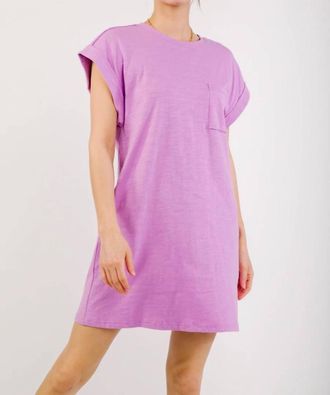 Very J T-Shirt With Pocket Dress In Lavender