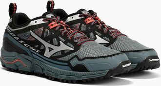 Mizuno Womens Mizuno Wave Daichi LS Stormy Weather/Silver Trainers - Grey - Size: UK 10 / eu 44.5 / us 11