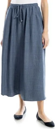 Max Studio Textured Crop Maxi Skirt in Blue Steel at Nordstrom Rack, Size X-Small