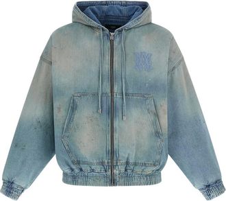 Amiri Blue MA Denim Hoodie