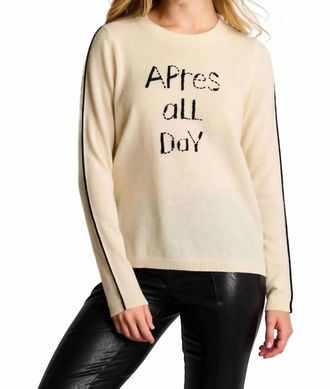 Lisa Todd Apres All Day Long Sleve Sweater In Winter White