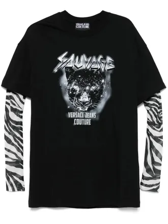 Versace Jeans Couture layered T-shirt - Black