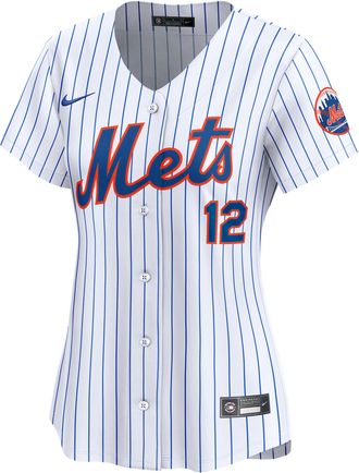 Nike Francisco Lindor New York Mets Nike Womens Dri-FIT MLB Limited Jersey in White | LM2WNMHONM9-8U0