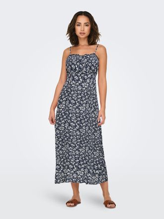 Only Midikleid ONLY ONLNELLY LIFE ALEXA MIDI DRESS NOOS PTM, Damen, Gr. XL (42), N-Gr, blau (night sky aop:little flower), Web, Obermaterial: 100% Viskose,