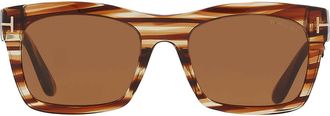 Tom Ford Nico Vintage Brown Square Mens Sunglasses FT1062 56E 56