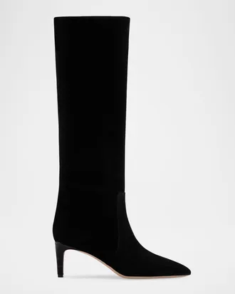 PARIS TEXAS Suede Stiletto Knee-High Boots