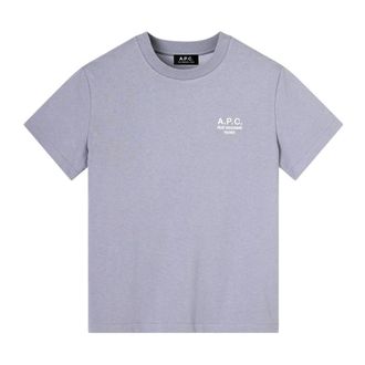 A.P.C. T-Shirts, male, Purple, Size: 2XL Standard Rue Madame T-Shirt