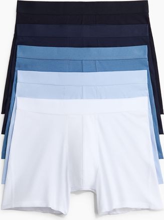 H&M 5er-Pack Halblange Trunks mit Lycra - Blue