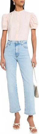 Frame Denim Womens The Gathered Top In Light Pink