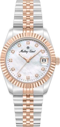Mathey-Tissot Quartz White Mother of Pearl Dial Ladies Watch H250954A-C