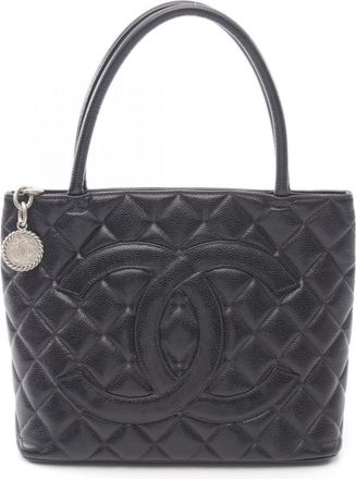 Chanel Black Leather Tote Bag (Pre-Owned)