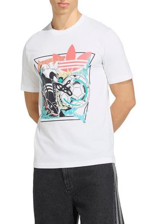adidas Anime Soccer Cotton Graphic T-Shirt in White// at Nordstrom, Size Xx-Large R