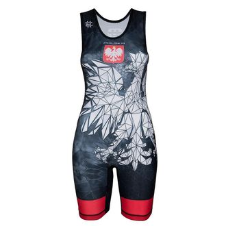 OEM Maillot De Lucha Libre Femenina, Estampado De Camuflaje Polaco, Talla M, Color Rojo