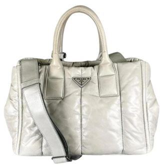 Prada Pre-owned Handbags, female, Gray, Size: ONE SIZE Pre-owned Vintage Handbag