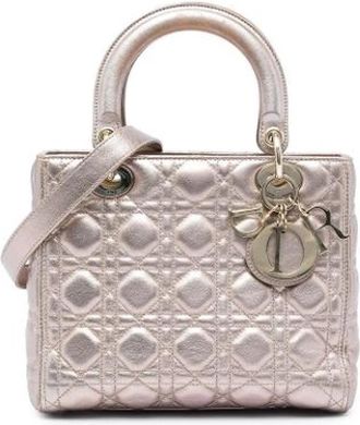 Dior Pre-owned Lady Dior - Dames - Vintage Handtas - Geel - ONE Size - Leer - Vintage