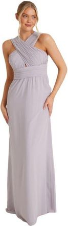 Six Stories Cross Neck Chiffon Bridesmaid Dress in Lilac at Nordstrom, Size 2