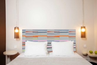 Mademoiselle Tiss Cabecero de tela sin soporte de madera de 160 × 70 cm