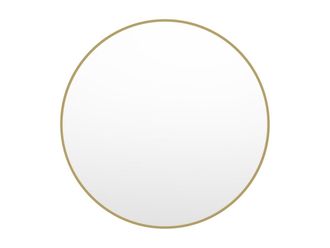 Vente-Unique Gran espejo redondo de pared de metal - D. 150 cm - Dorado - RONDIA