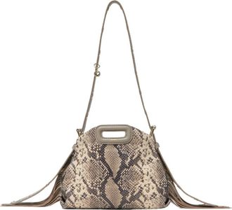Maje Python-embossed Miss M mini bag in Natural Snake Print at Nordstrom, Size Medium