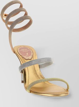 Rene Caovilla cleo trigold metallic finish sandals