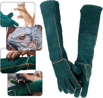 OEM Guantes De Protecci&oacute;n Para Mascotas, 60 Cm, Antiara&ntilde;azos, Resistentes Al Desgaste, P&aacute;jaros, Serpientes, Loros, Lagartos Y Animales Salvajes