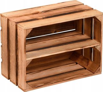 KESPER Cesta Natural De Mimbre 40x30x23 Cm, 2 Compartimentos