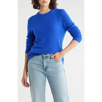 Nordstrom Cashmere Crewneck Sweater in Blue Surf at Nordstrom Rack, Size Xx-Small