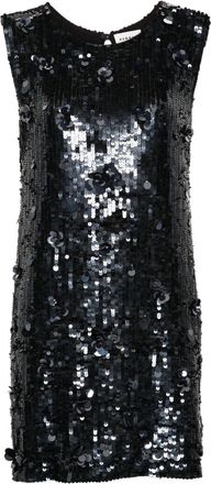 P.A.R.O.S.H. sequin-embellished dress - women - Polyamide/Spandex/Elastane/glass/PVC/Polyamide/Spandex/Elastane - L - Black