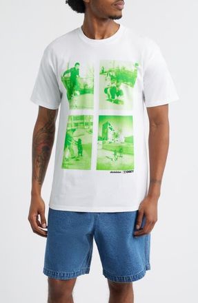 Obey Skateistan Photo Cotton Graphic T-Shirt in White at Nordstrom, Size Medium