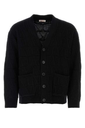 Valentino Garavani Zwarte Wol Cardigan
