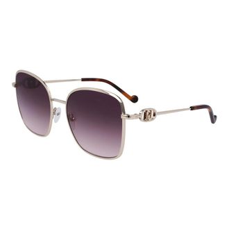Liu Jo Sunglasses, female, Yellow, 57 MM, Gold/Violet Shaded Sunglasses