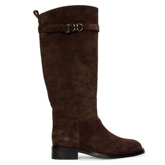 Black Suede Studio Ashley Suede Boot in Dark Brown Suede at Nordstrom, Size 38 Eu