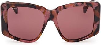 Max Mara Square Havana Frame Sunglasses - Brown