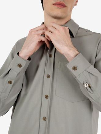 Myths Camicia fresco lana verde salvia