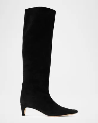 Staud Wally Suede Knee-High Boots
